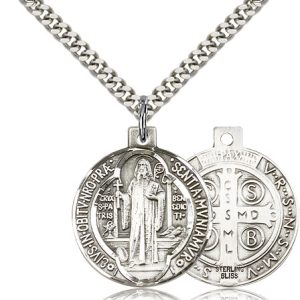 St. Benedict Medal - Sterling Silver