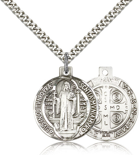 St. Benedict Medal - Sterling Silver