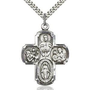 5-Way Medal Pendant - Sterling Silver