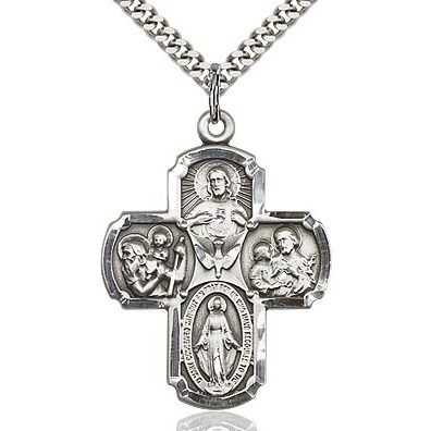 5-Way Medal Pendant - Sterling Silver