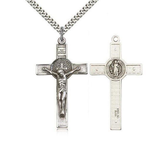 St. Benedict Crucifix - Sterling Silver