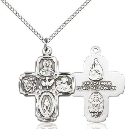 5-Way Medal Pendant - Sterling Silver