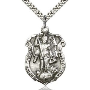 St. Michael the Archangel Pendant - Sterling Silver