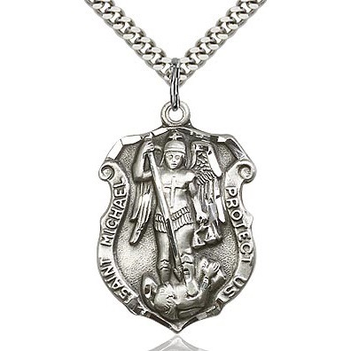 St. Michael the Archangel Pendant - Sterling Silver