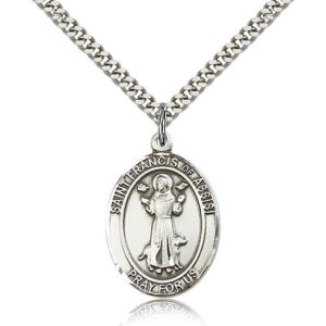 St. Francis of Assisi Medal - Sterling Silver