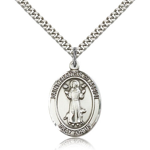St. Francis of Assisi Medal - Sterling Silver