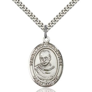 St. Maximilian Kolbe Medal - Sterling Silver