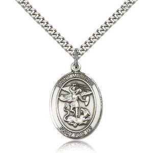 St. Michael the Archangel Medal - Sterling Silver