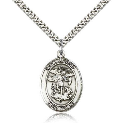 St. Michael the Archangel Medal - Sterling Silver