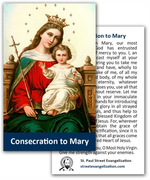 Holy Cards - Consecration to Mary (50 Pack)