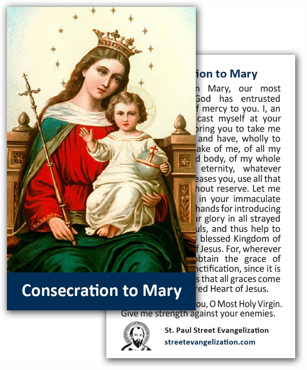 Holy Cards - Consecration to Mary (50 Pack)