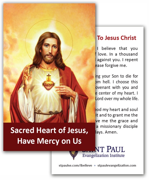 Holy Cards - Sacred Heart Consecration (50 Pack)