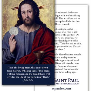 Holy Cards - Eucharist - Living Bread (100 Pack)