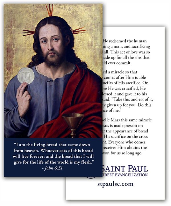 Holy Cards - Eucharist - Living Bread (100 Pack)