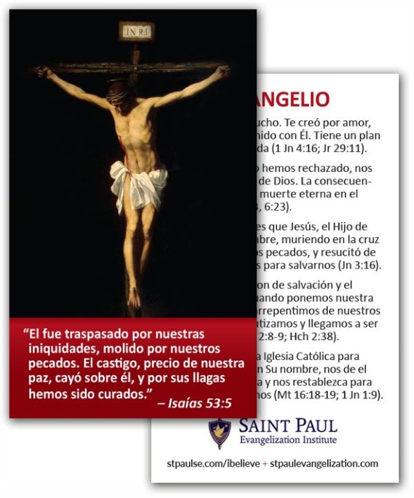 Holy Cards - The Gospel in Spanish (100 Pack)