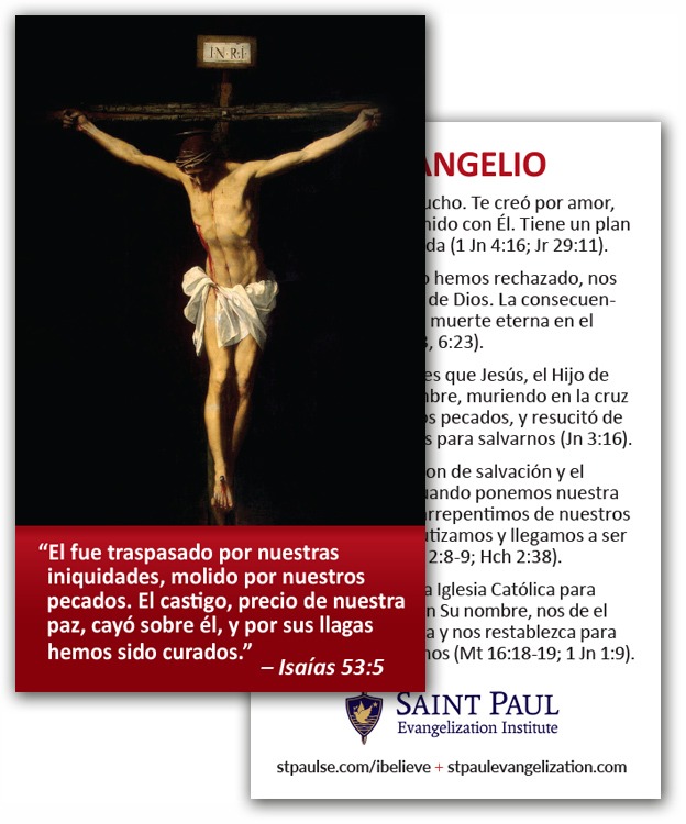 Holy Cards - The Gospel in Spanish (100 Pack)