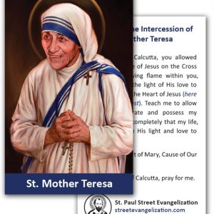 Holy Cards - St. Mother Teresa of Calcutta (100 Pack)