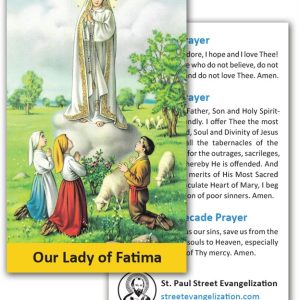 Holy Cards - Our Lady of Fatima (100 Pack)
