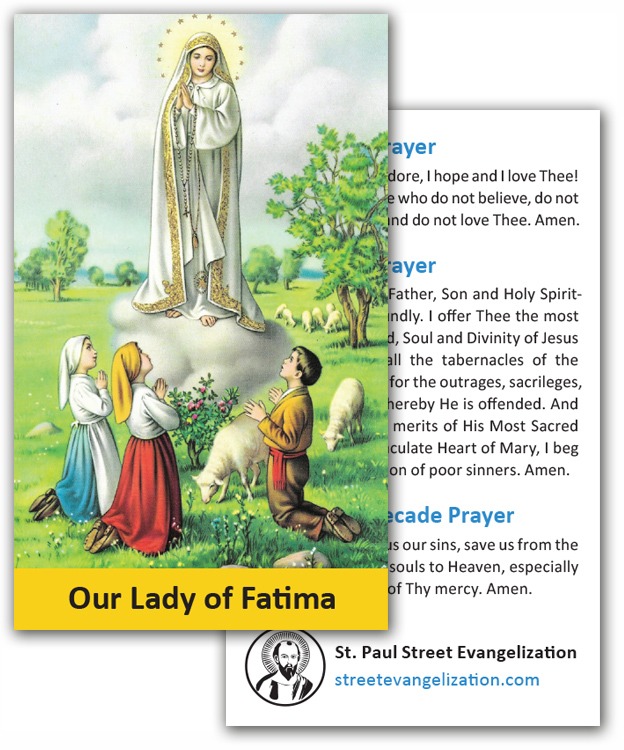 Holy Cards - Our Lady of Fatima (100 Pack)