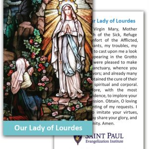 Holy Cards - Our Lady of Lourdes (100 Pack)