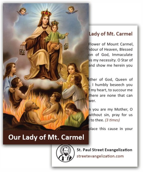 Holy Cards - Our Lady of Mt. Carmel (100 Pack)