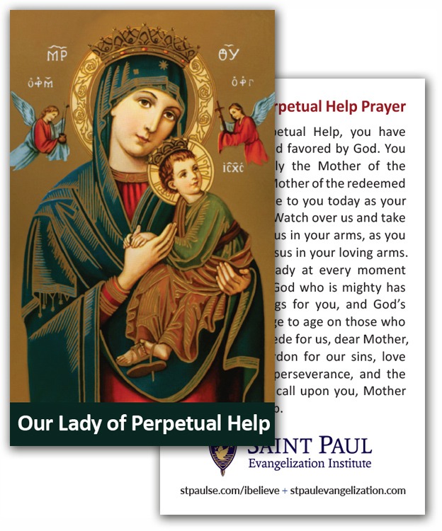 Holy Cards - Our Lady of Perpetual Help (100 Pack)