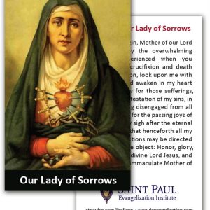 Holy Cards - Our Lady of Sorrows (100 Pack)