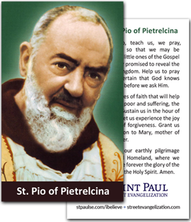 Holy Cards - St. Padre Pio (100 Pack)