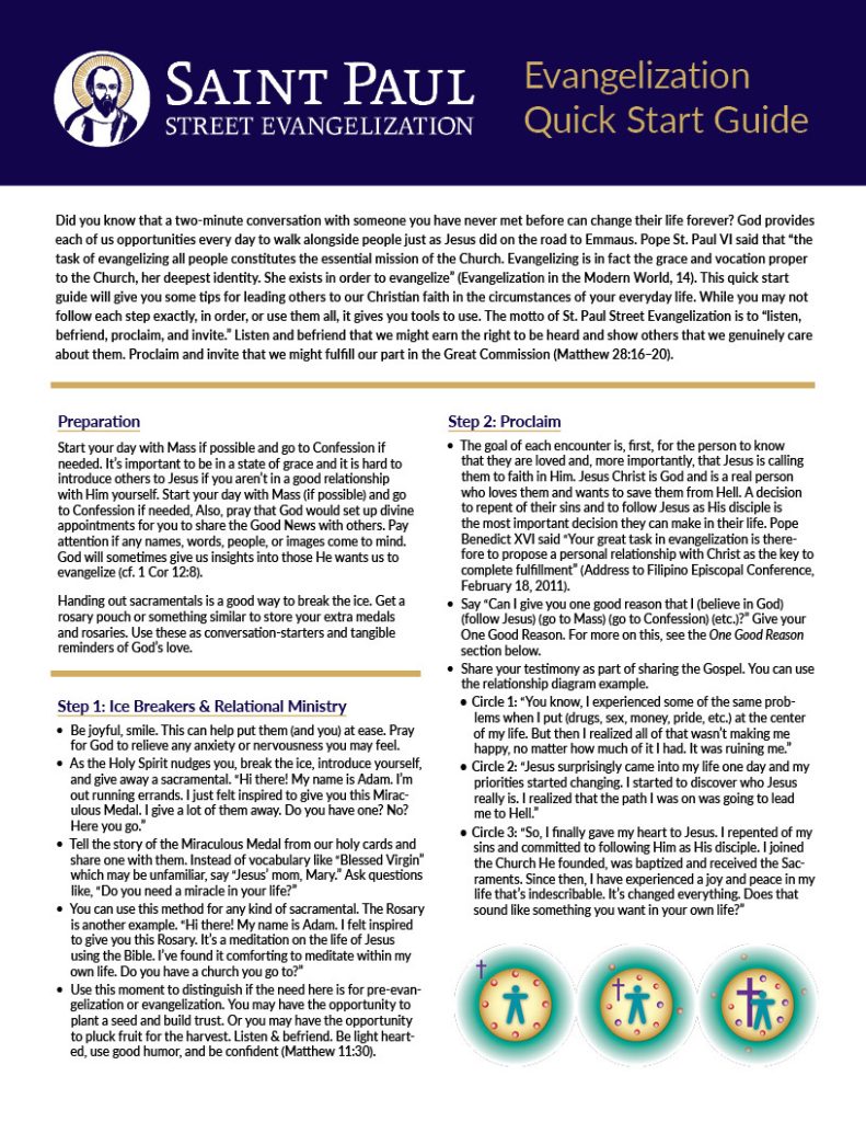 Evangelization Quick Start Guide