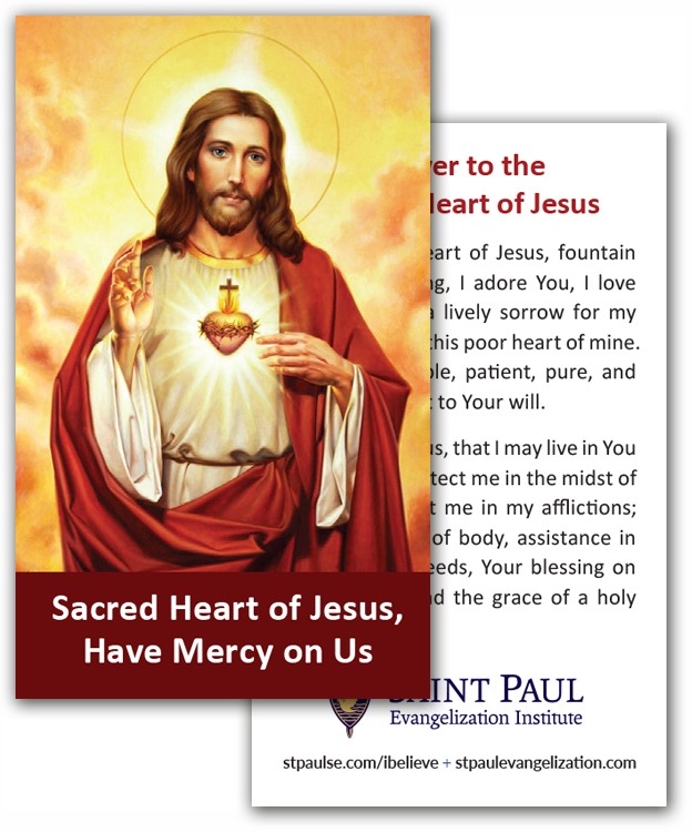 Holy Cards - Sacred Heart of Jesus (100 Pack)