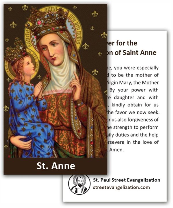 Holy Cards - St. Anne (100 Pack)