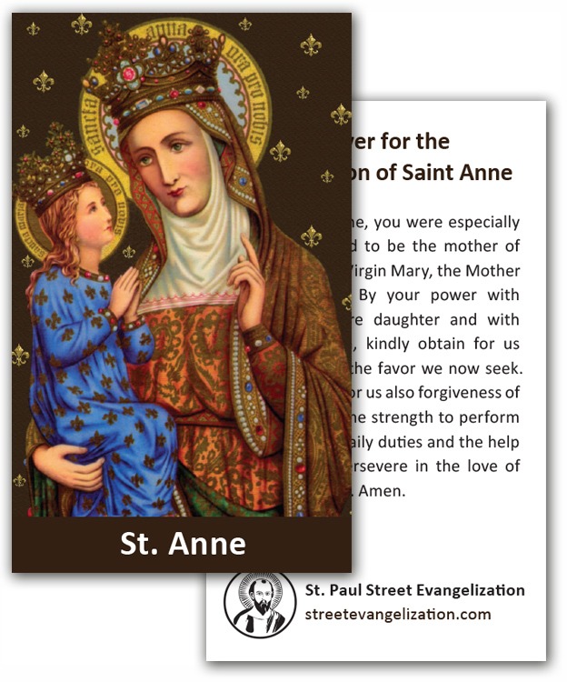 Holy Cards - St. Anne (100 Pack)