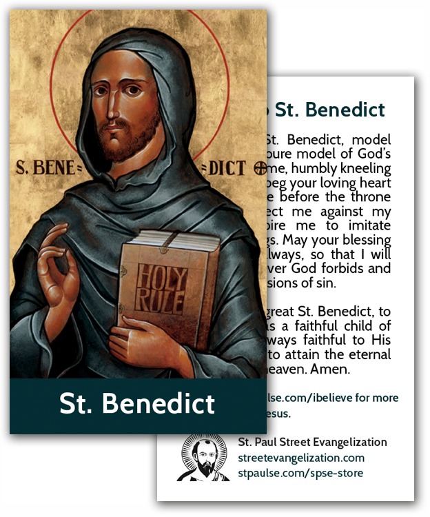 Holy Cards - St. Benedict (100 Pack)