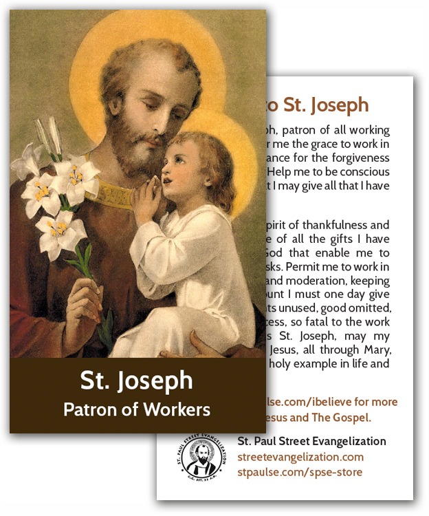 Holy Cards - Joseph the Worker (100 Pack)