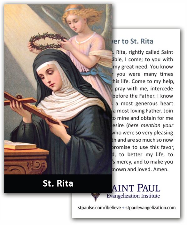 Holy Cards - St. Rita (100 Pack)