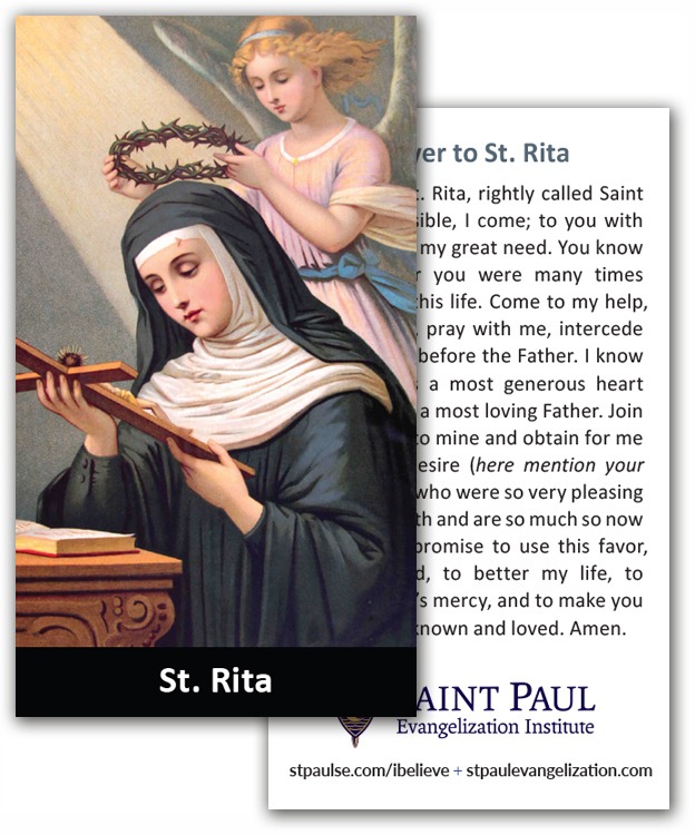 Holy Cards - St. Rita (100 Pack)