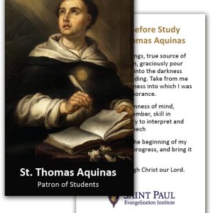 Holy Cards - St. Thomas Aquinas - Patron of Students (100 Pack)