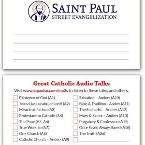 SPSE Catholic Audio Card (100 Pack)