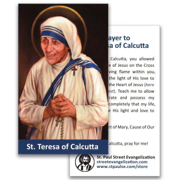 Holy Cards - St. Mother Teresa of Calcutta (100 Pack)