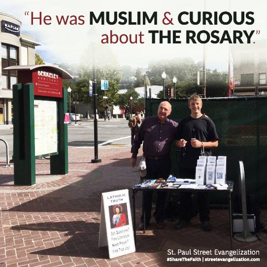 He was Muslim and was curious about the rosary