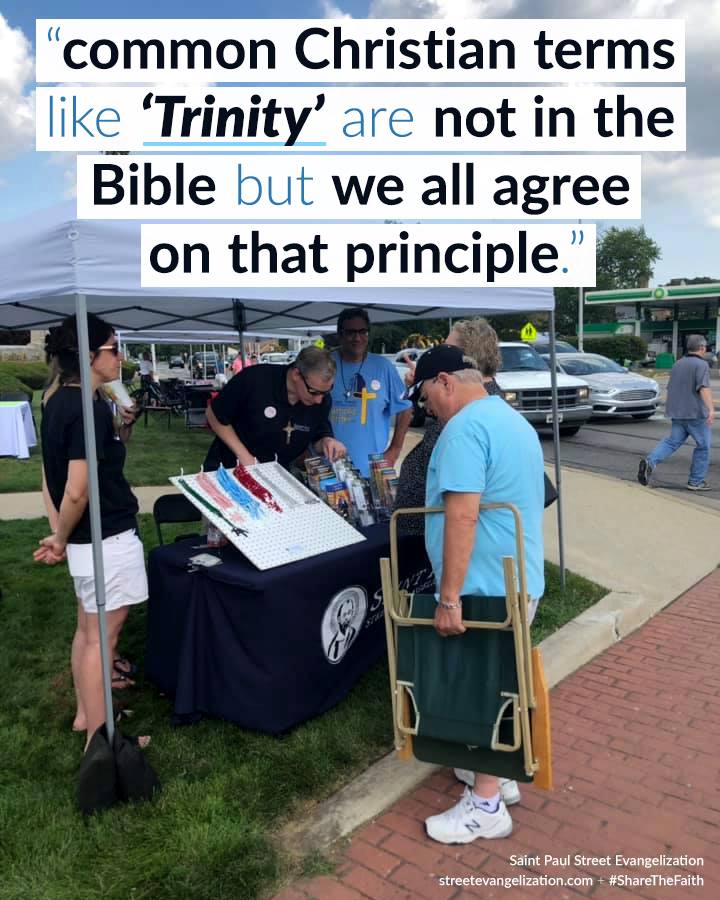 Evangelizing at ‘Catholic Corner’ ” 