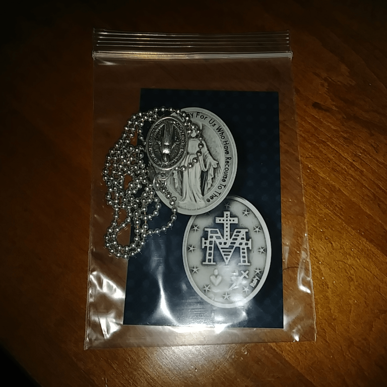Christmas Miraculous Medal giveaway