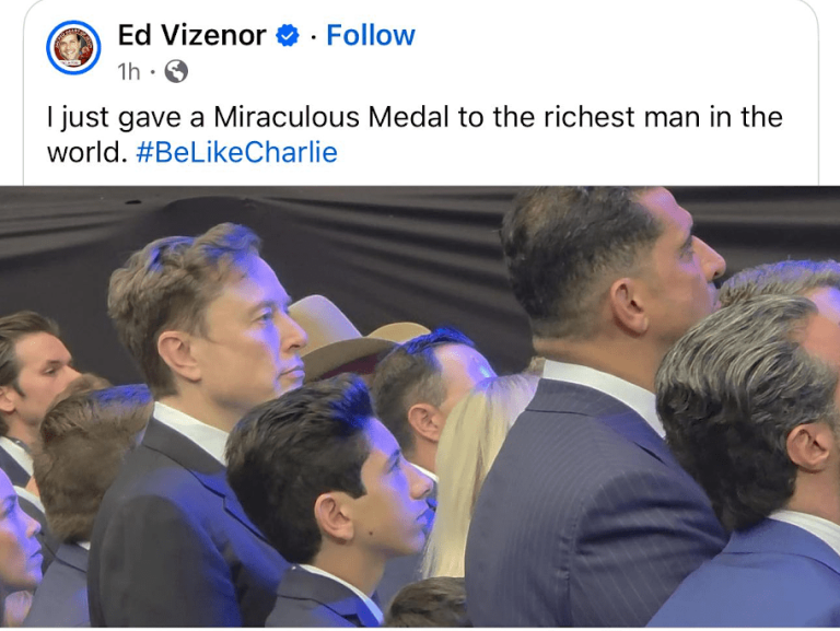 I Just Gave a Miraculous Medal to the Richest Man in the World